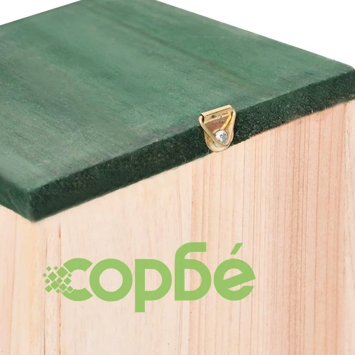 Къщи за птици, 4 бр, дърво, 12x12x22 см  ➤ топ цена ➤ sorbe.bg