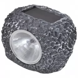 Соларни LED спот лампи с форма на камък – 12 бр.