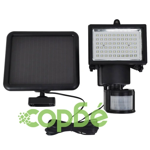 Соларен LED прожектор със сензор за движение, черен ➤ топ цена ➤ sorbe.bg