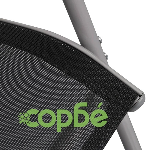 Стифиращи градински столове, 6 бр, стомана и Textilene, черни ➤ топ цена ➤ sorbe.bg