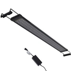 LED регулируема синьобяла лампа за поставяне на аквариум, 96,5-119,5см