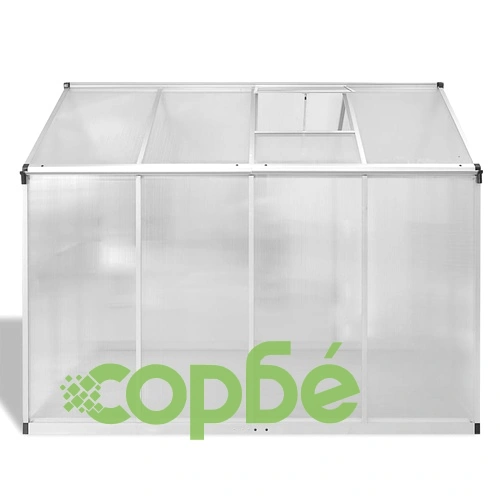 Подсилена алуминиева оранжерия с опорна рамка 4,6 м² ➤ топ цена ➤ sorbe.bg