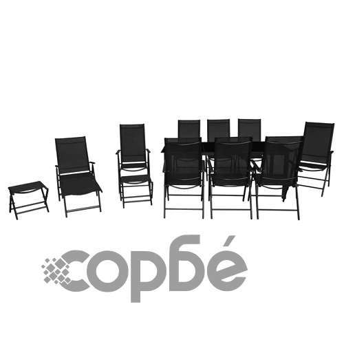 Градински комплект от 12 части, алуминиев ➤ топ цена ➤ sorbe.bg