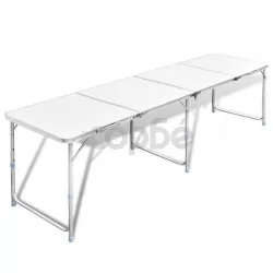 Сгъваема алуминиева маса за къмпинг 240 x 60 см