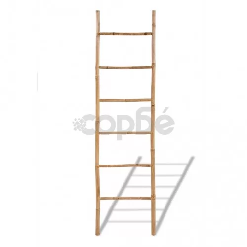 Бамбукова стълба за простиране на кърпи, с 6 стъпала ➤ топ цена ➤ sorbe.bg