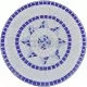 Бистро маса, синьо и бяло, 60 см, мозайка