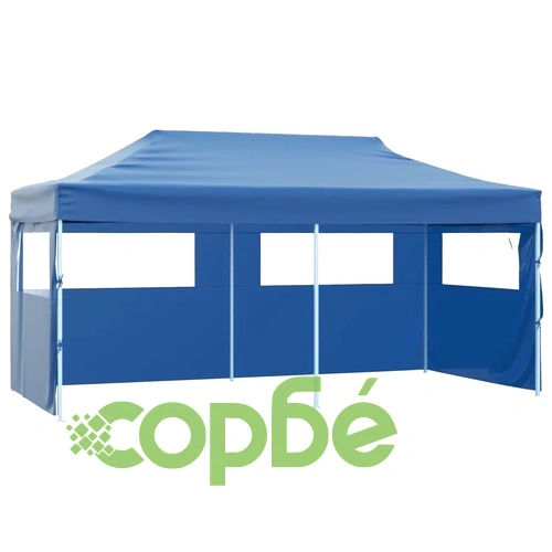 Сгъваема pop-up парти шатра, синя, 3x6 м ➤ топ цена ➤ sorbe.bg