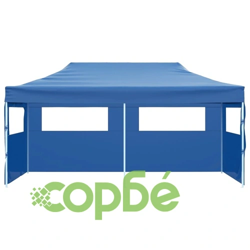 Сгъваема pop-up парти шатра, синя, 3x6 м ➤ топ цена ➤ sorbe.bg