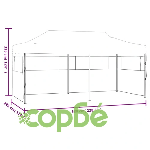 Сгъваема pop-up парти шатра, синя, 3x6 м ➤ топ цена ➤ sorbe.bg