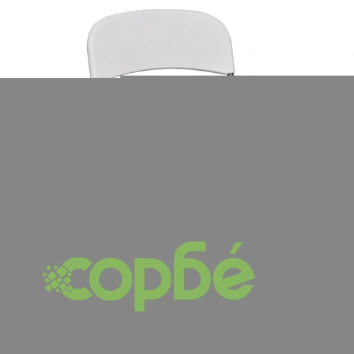 Сгъваеми градински столове, 4 бр, HDPE, бели ➤ топ цена ➤ sorbe.bg