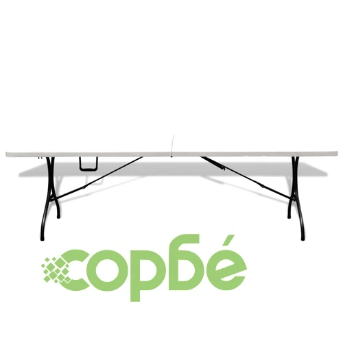 Сгъваема градинска маса, бяла, 244x76x72 см, HDPE на топ цена от sorbe.bg Сгъваема градинска маса, бяла, 244x76x72 см, HDPE ➤ топ цена ➤ sorbe.bg