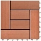 WPC декинг плочки за 1 кв. м, 11 бр, 30 x 30 см, кафяви