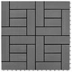 WPC декинг плочки за 1 кв. м, 11 бр, 30 x 30 см, сиви 