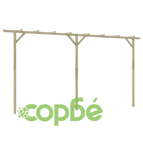 Градинска пергола, 410x40x203 см, дърво ➤ топ цена ➤ sorbe.bg