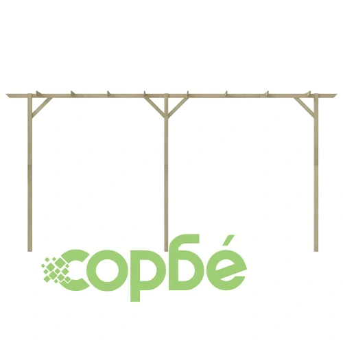 Градинска пергола, 410x40x203 см, дърво ➤ топ цена ➤ sorbe.bg