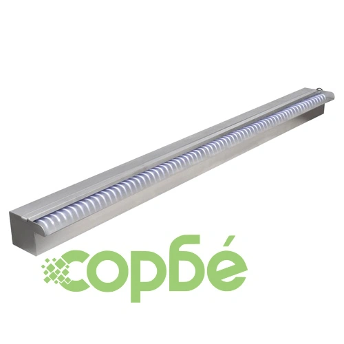 Правоъгълен фонтан за басейн, LED, неръждаема стомана, 120 см ➤ топ цена ➤ sorbe.bg