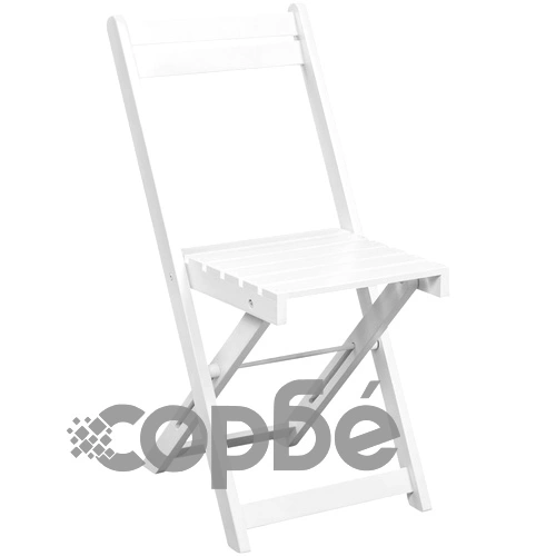 Бистро комплект от 3 части, акациево дърво масив, бял ➤ топ цена ➤ sorbe.bg