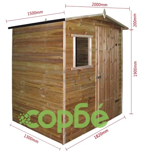 Градинска барака, 1,5x2 м, импрегнирана борова дървесина ➤ топ цена ➤ sorbe.bg