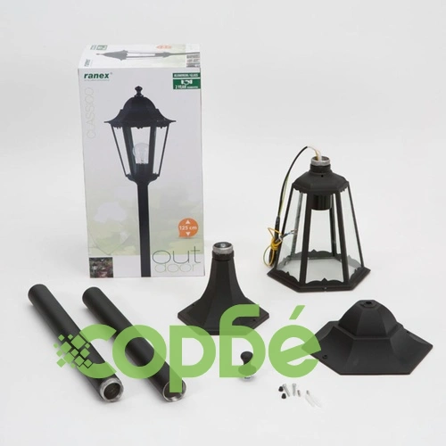 Smartwares Градински осветителен стълб 60 W черен 125 см CLAS5000.037  ➤ топ цена ➤ sorbe.bg