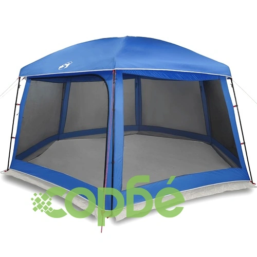 Шатра за басейн с подвижна муха & Мрежести стени Azure Blue ➤ топ цена ➤ sorbe.bg