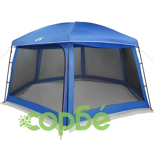 Шатра за басейн с подвижна муха & Мрежести стени Azure Blue ➤ топ цена ➤ sorbe.bg