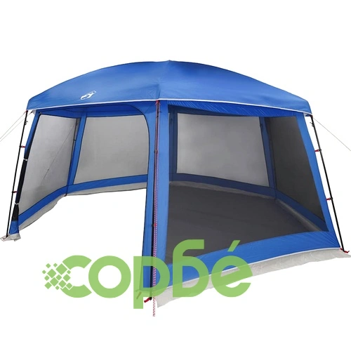 Шатра за басейн с подвижна муха & Мрежести стени Azure Blue ➤ топ цена ➤ sorbe.bg