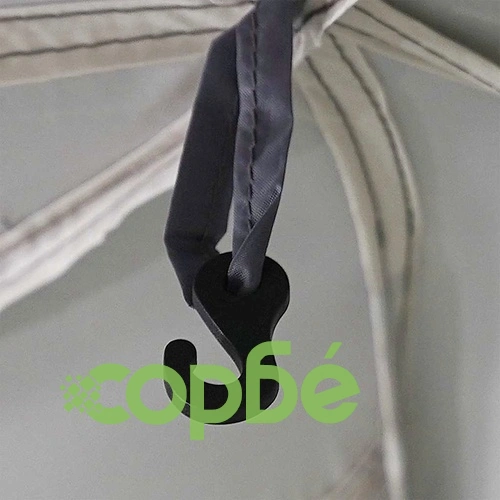 Шатра за басейн с подвижна муха & Мрежести стени сива 690x690cm ➤ топ цена ➤ sorbe.bg