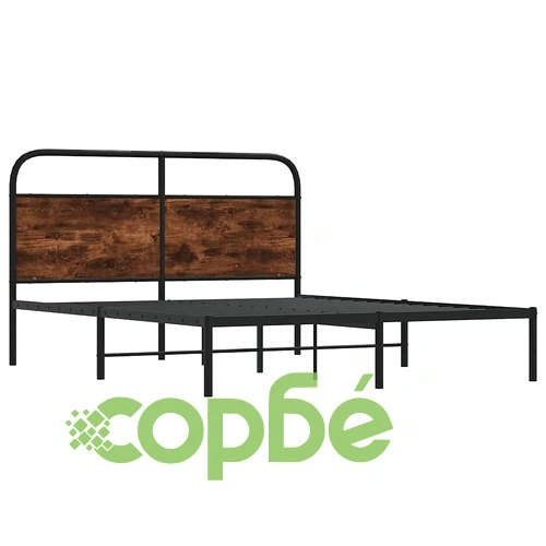 Рамка за легло без матрак 140x190 см опушен дъб инженерно дърво ➤ топ цена ➤ sorbe.bg