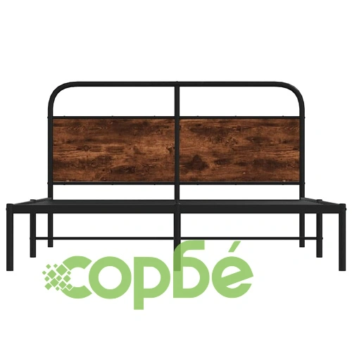 Рамка за легло без матрак 140x190 см опушен дъб инженерно дърво ➤ топ цена ➤ sorbe.bg