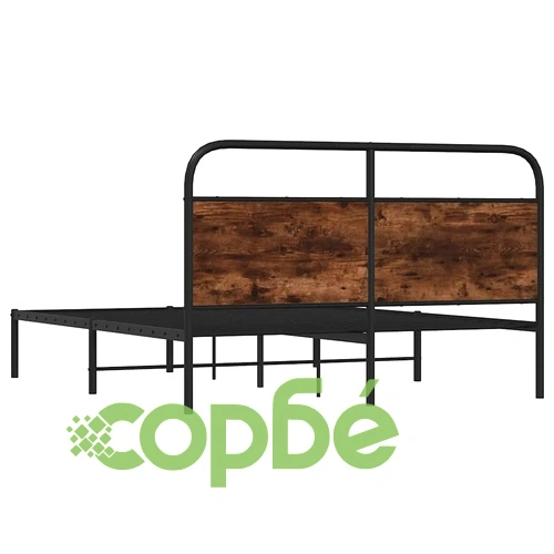 Рамка за легло без матрак 140x190 см опушен дъб инженерно дърво ➤ топ цена ➤ sorbe.bg