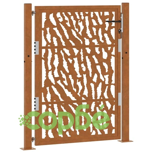 Градинска порта 105x130 cm Изветряла стомана Trace Design ➤ топ цена ➤ sorbe.bg