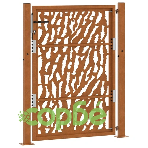 Градинска порта 105x130 cm Изветряла стомана Trace Design ➤ топ цена ➤ sorbe.bg