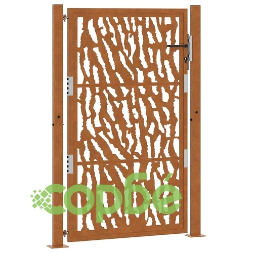 Градинска порта 105x155 cm Изветряла стомана Trace Design ➤ топ цена ➤ sorbe.bg