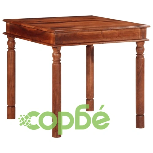 Трапезна маса 80x80x77 cm масивна дървесина акация ➤ топ цена ➤ sorbe.bg