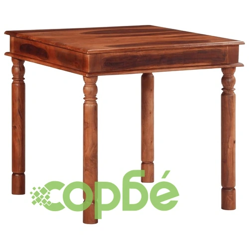 Трапезна маса 80x80x77 cm масивна дървесина акация ➤ топ цена ➤ sorbe.bg