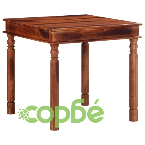 Трапезна маса 80x80x77 cm масивна дървесина акация ➤ топ цена ➤ sorbe.bg