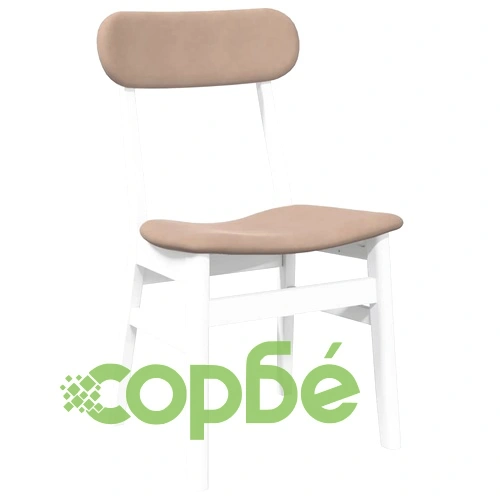 Трапезни столове с възглавници 2 бр Бяла масивна дървесина гума ➤ топ цена ➤ sorbe.bg