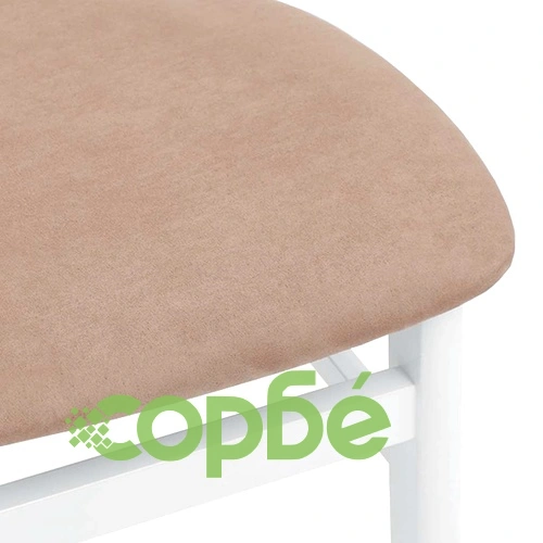 Трапезни столове с възглавници 2 бр Бяла масивна дървесина гума ➤ топ цена ➤ sorbe.bg