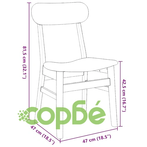 Трапезни столове с възглавници 2 бр Бяла масивна дървесина гума ➤ топ цена ➤ sorbe.bg