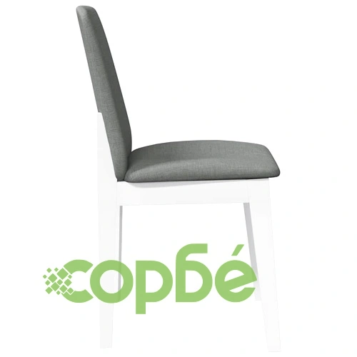 Трапезни столове с възглавници 2 бр Бяла масивна дървесина гума ➤ топ цена ➤ sorbe.bg