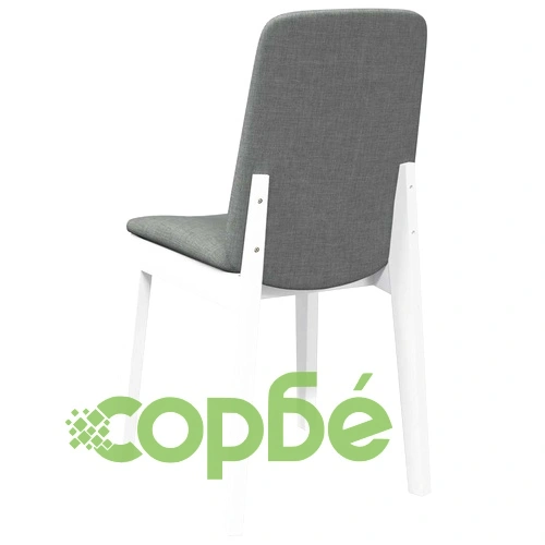 Трапезни столове с възглавници 2 бр Бяла масивна дървесина гума ➤ топ цена ➤ sorbe.bg