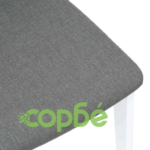 Трапезни столове с възглавници 2 бр Бяла масивна дървесина гума ➤ топ цена ➤ sorbe.bg