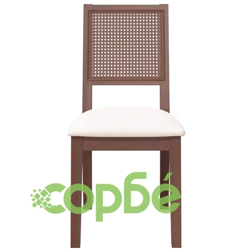 Трапезни столове с възглавници 2бр Кафяв масивна дървесина гума ➤ топ цена ➤ sorbe.bg