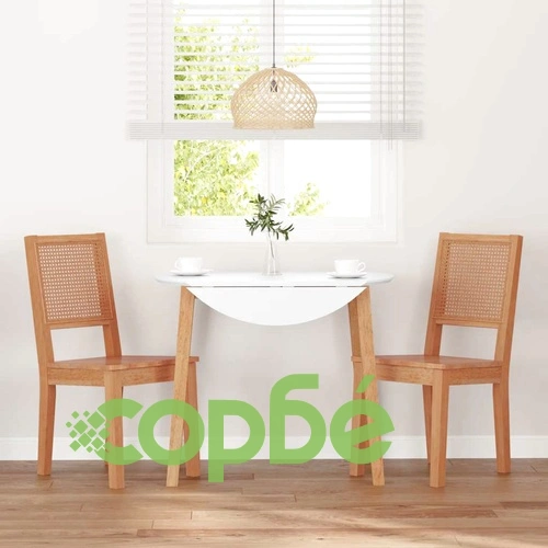 трапезни столове 2 бр. масивна дървесина гума ➤ топ цена ➤ sorbe.bg