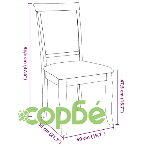 Трапезни столове с възглавници 2бр Кафяв масивна дървесина гума ➤ топ цена ➤ sorbe.bg