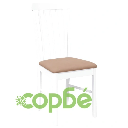 Трапезни столове с възглавници 2 бр Бяла масивна дървесина гума ➤ топ цена ➤ sorbe.bg