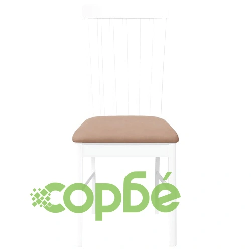 Трапезни столове с възглавници 2 бр Бяла масивна дървесина гума ➤ топ цена ➤ sorbe.bg