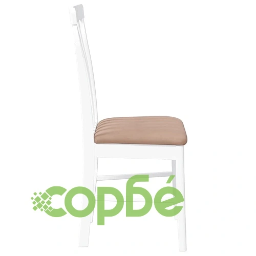 Трапезни столове с възглавници 2 бр Бяла масивна дървесина гума ➤ топ цена ➤ sorbe.bg