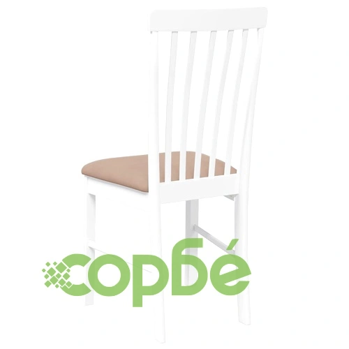 Трапезни столове с възглавници 2 бр Бяла масивна дървесина гума ➤ топ цена ➤ sorbe.bg