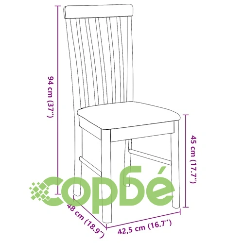 Трапезни столове с възглавници 2 бр Бяла масивна дървесина гума ➤ топ цена ➤ sorbe.bg
